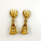 Gold Ivana Clip On Earrings