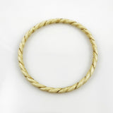 Vintage Ivory & Gold Twisted Bangle Bracelet 