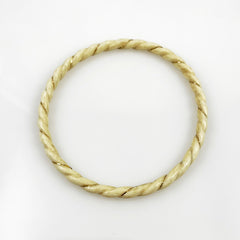 Vintage Ivory & Gold Twisted Bangle Bracelet Pre Ban