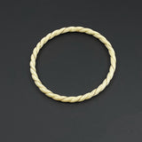 Vintage Ivory & Gold Twisted Bangle Bracelet 