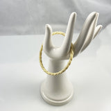 Vintage Ivory & Gold Twisted Bangle Bracelet 