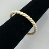 Vintage Ivory Twist Bracelet 7mm