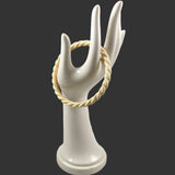 Vintage Ivory Twist Bracelet 7mm