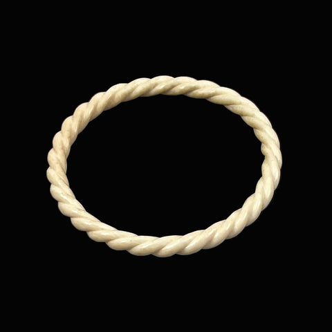Vintage Ivory Twist Bracelet 7mm