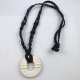 Ivory Pendant Necklace on Braided Cord