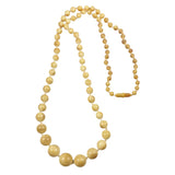Antique Graduated Ivory Bead Necklace Long