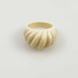 Vintage Ivory Scalloped Ring