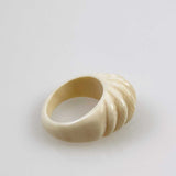 Vintage Ivory Scalloped Ring