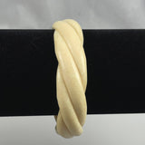 Vintage Ivory Twist Bangle Bracelet 15mm