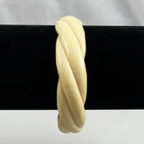 Vintage Ivory Twist Bangle Bracelet 15mm