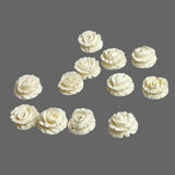 Carved Ivory Flat Back Roses Vintage 12mm