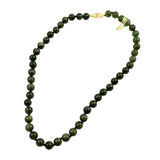Green Jade Necklace Vintage Chinese 8mm