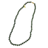 Green Jade Necklace 8mm NOS