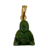 Carved Green Jade Buddha Charm