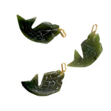 Carved Green Jade Fish Pendant Charm