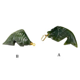 Carved Green Jade Fish Pendant Charms