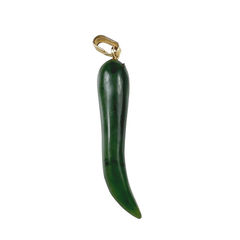 Green Jade Horn Pendants Tusks