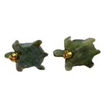 Carved Green Jade Turtle Pendant Charm