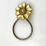 Jeep Collins Brass Flower Key Ring