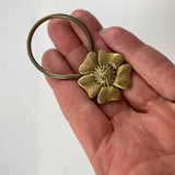 Jeep Collins Brass Flower Key Ring