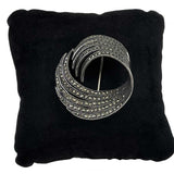 Judith Jack Sterling & Marcasite Swirling Brooch