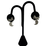 Cow Jumped Over the Moon Pewter Earrings by JJ