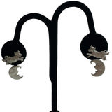 Cow Jumped Over the Moon Pewter Earrings by JJ