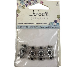 Swarovski Elements Black Crystal Sliders