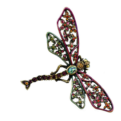 Jay Strongwater Rhinestone Dragonfly Pin Large