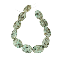 Kiwi Jasper Beads Polished Ovals