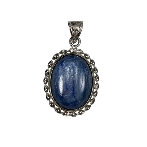 Kyanite & Sterling Silver Blue Gemstone Pendant