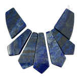 Lapis Lazuli Gemstone Fan Pendants Back