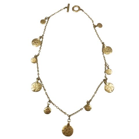 Ralph Lauren Gold Disk Necklace Chain