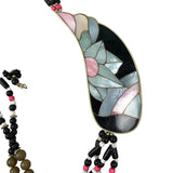 Lee Sands Mosaic Shell Necklace & Earrings Set