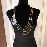 Lee Sands Mosaic Shell Necklace & Earrings Set