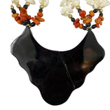 Lee Sands Apple Coral Mosaic Necklace Vintage