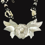 Lee Sands Mother of Pearl Shell Floral Necklace