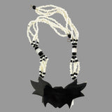 Lee Sands Mother of Pearl Shell Floral Necklace Vintage