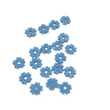 Light Blue Glass Flower Beads - Vintage