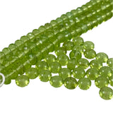 Lime Green Faceted Rondelle Beads