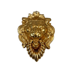 Napier Gold Lion's Head Brooch Large Door Knocker