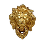 Napier Gold Lion's Head Brooch Large Door Knocker