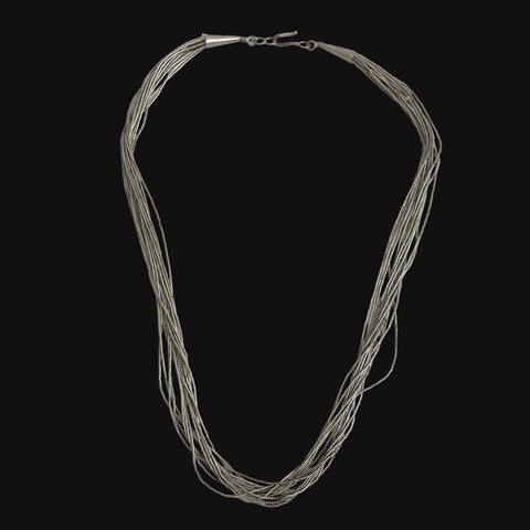 Native American Sterling Liquid Silver Necklace