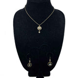 Rhinestone Floral Necklace & Earrings by Liz Palacios