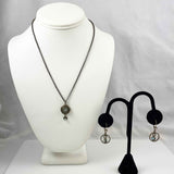 Rhinestone Floral Necklace & Earrings by Liz Palacios