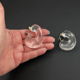 Modern Clear Lucite Hoop Clip On Earrings 