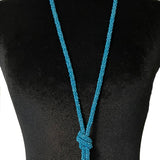 Lucky Brand Teal Glass Beaded Lariat Necklace