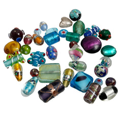 Fancy Lamp Work Glass Beads Mix