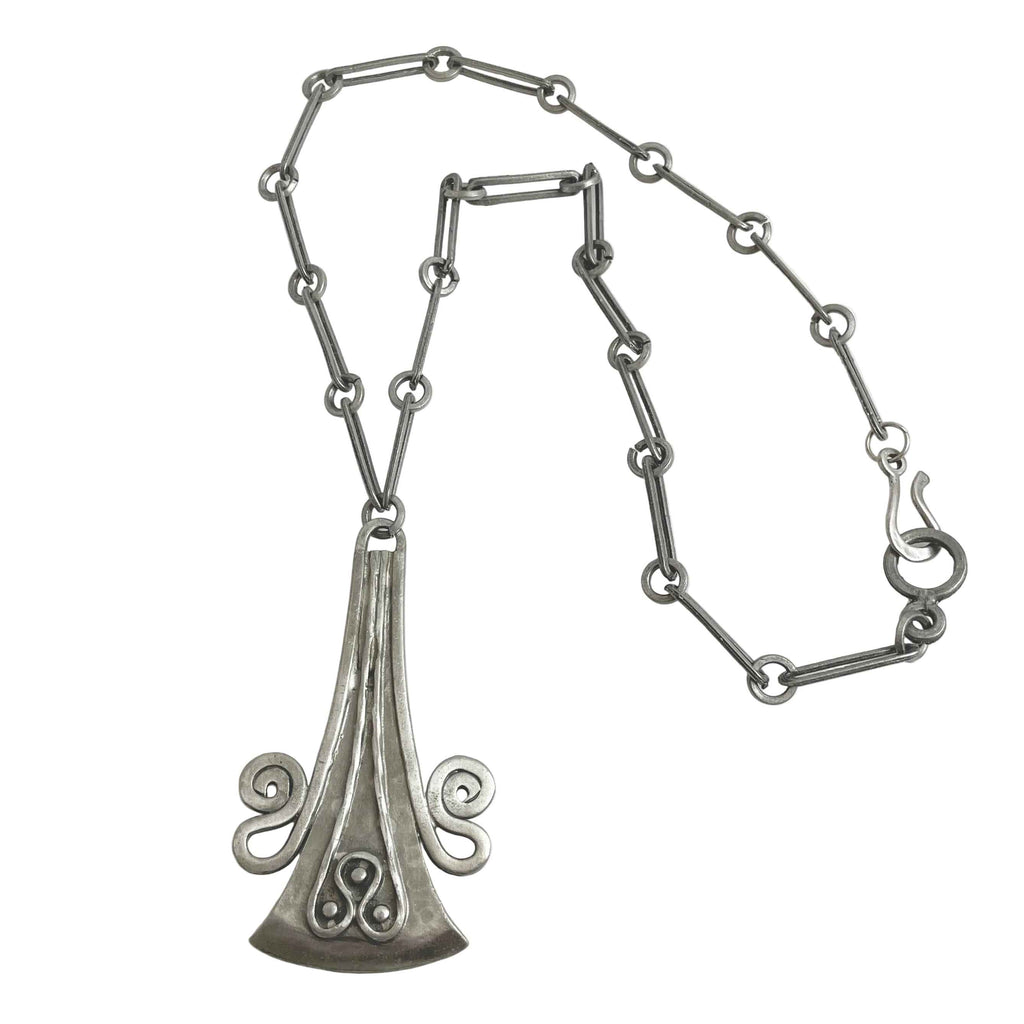 Lysgaard Pewter Modern Necklace Denmark Vintage