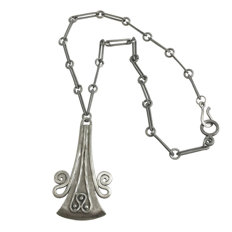 Lysgaard Pewter Modern Necklace Denmark Vintage
